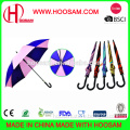 Double 8ribs color changing auto open straight umbrella